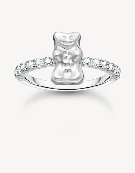  Thomas Sabo Anillo Plateado Y Blanco De Thomas Sabo 