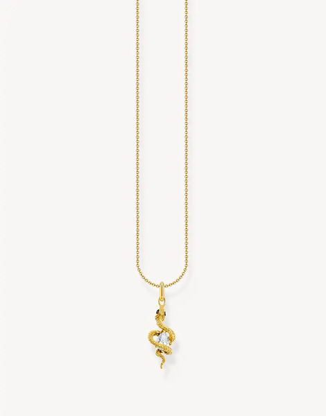  Thomas Sabo Collar Con Colgante De Serpiente De Plata De Ley Chapado En Oro Amarillo De 18 Quilates De Thomas Sabo-dorado 