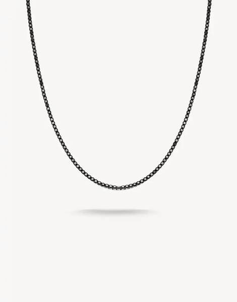  Thomas Sabo Collar Plateado Y Negro De Thomas Sabo 
