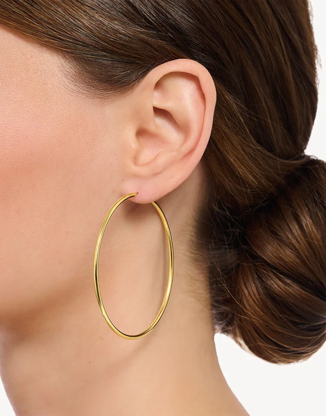  Thomas Sabo Pendientes De Aro Grandes De Plata De Ley 925 Chapada En Oro Amarillo De 18 Quilates De Thomas Sabo-dorado 