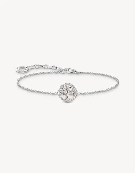  Thomas Sabo Pulsera Plateada Con Colgante De árbol Y Esmaltado En Frío De Plata De Ley 925 Tree Of Love De Thomas Sabo-plateado 