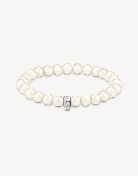  Thomas Sabo Pulsera Plateada Y Blanca De Thomas Sabo-plateado 