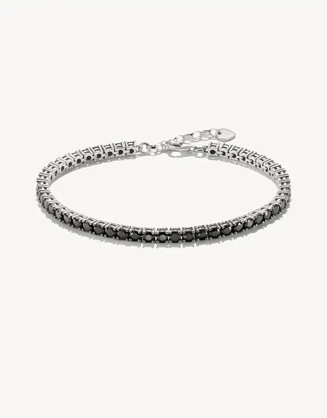  Thomas Sabo Pulsera Plateada Y Negra De Thomas Sabo-plateado 