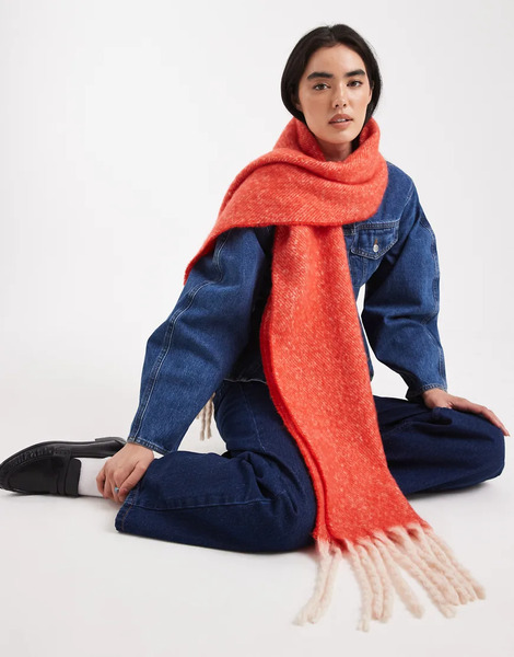  Threadbare Bufanda Roja Estilo Manta De Threadbare-rojo 