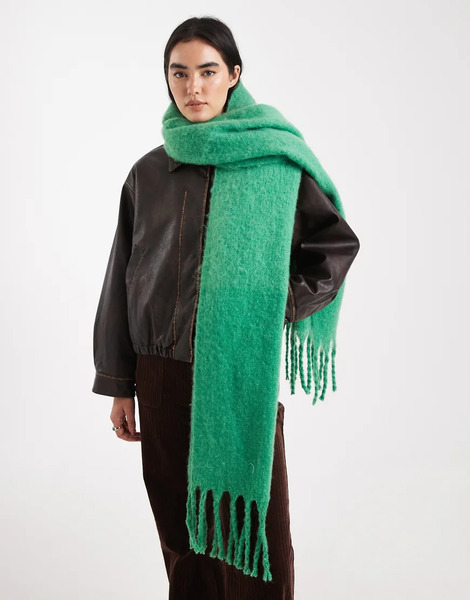  Threadbare Bufanda Verde Gruesa Estilo Manta De Threadbare 