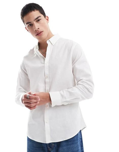 Threadbare Camisa Blanca De Manga Larga De Threadbare-blanco 