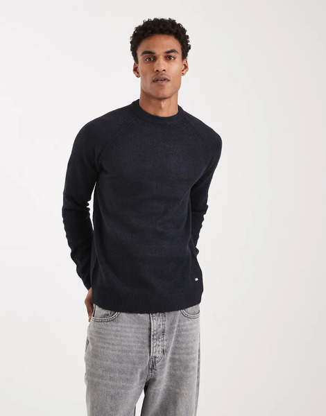  Threadbare Jersey Azul Marino Con Cuello Redondo De Punto De Threadbare 