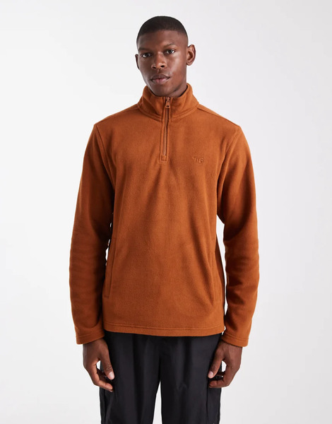  Threadbare Polar Naranja Tostado Con Cremallera Corta De Threadbare-rojo 