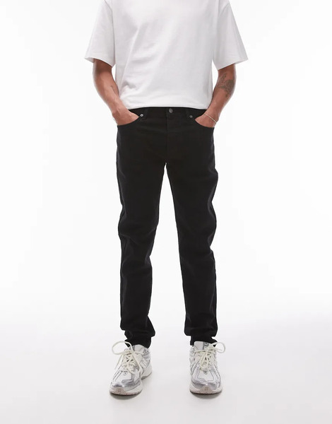  Topman Vaqueros Negros Ajustados De Topman 