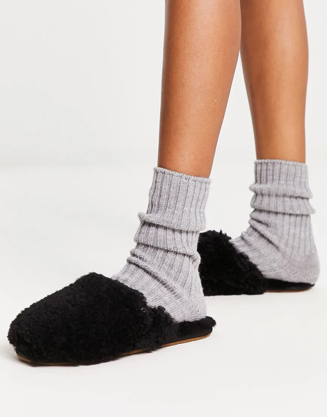  Ugg Sandalias Negras Maxi Curly De Ugg-negro 