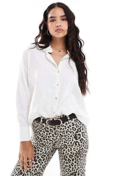  Vero Moda Camisa Blanco Luminoso Extragrande De Vero Moda 