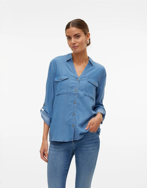  Vero Moda Camisa Vaquera Azul Medio De Vero Moda 