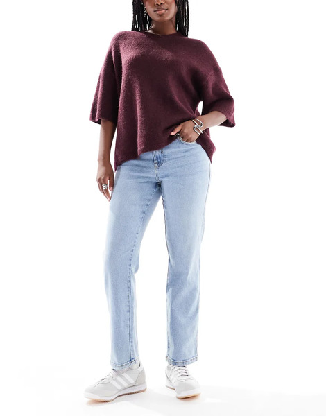  Vero Moda Vaqueros Capri Elásticos De Pernera Recta Con Lavado Azul Claro Amara De Vero Moda 