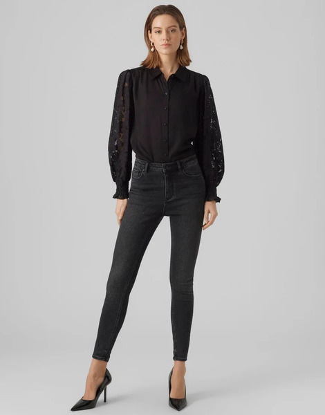  Vero Moda Vaqueros Negros De Corte Pitillo De Vero Moda 