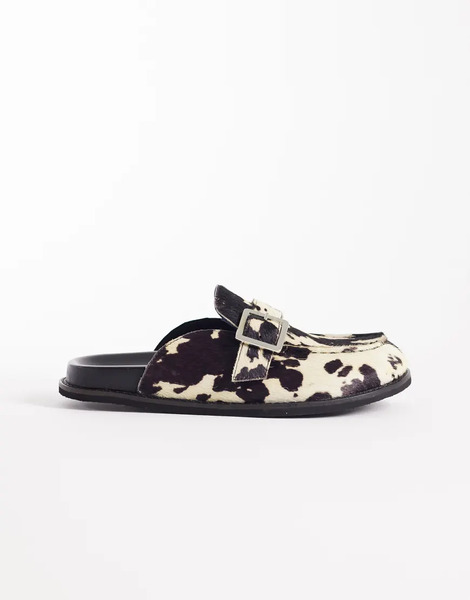  Walk London Mules Con Estampado De Vaca Betty De Walk London-multicolor 