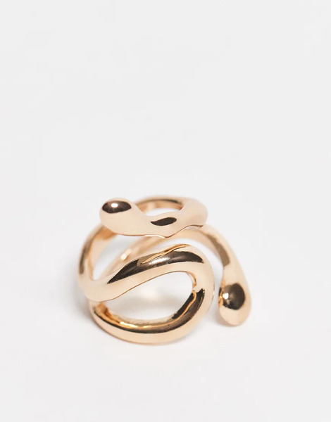  Weekday Anillo Dorado Con Diseño Abstracto De Weekday 