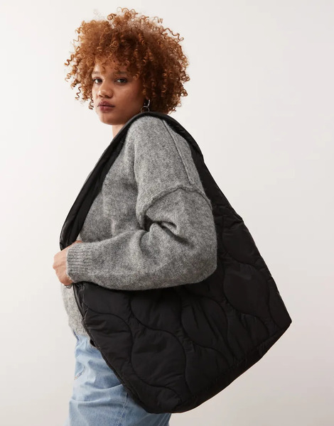  Weekday Bolso Tote Negro Guateado De Weekday 