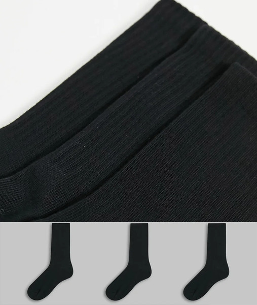  Weekday Weekday Eleven Algodón 3 Pack Calcetines En Negro - Negro 