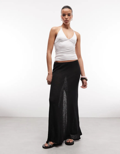  Weekday Falda Larga Negra De Weekday-negro 