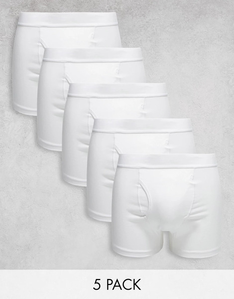  Weekday Pack De 5 Calzoncillos Bóxer Blancos Johnny De Weekday 