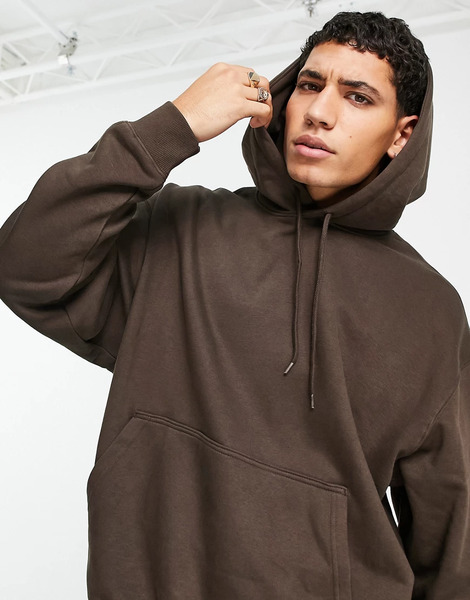  Weekday Sudadera Marrón Extragrande Con Capucha De Weekday 