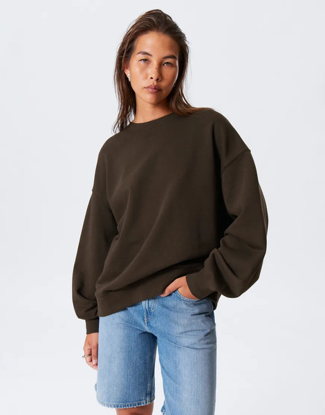  Weekday Sudadera Marrón Oscuro Holgado Y Extragrande De Weekday-brown 