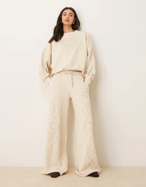  Wrangler Pantalones Color Crudo Estilo Cowboy De Tejido Suave De Wrangler X Lainey Wilson (parte De Un Conjunto)-neutro 