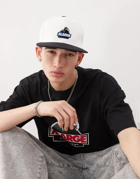  Xlarge Gorra Blanca Y Negra Con Botón De Presión, Visera En Contraste Y Logo Inclinado Og De Xlarge-multicolor 