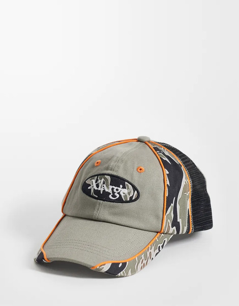  Xlarge Xlarge - Gorra De Béisbol Verde Oliva Con Diseño De Seis Paneles Y Estampado De Camuflaje Red Head Hybrid-neutro 