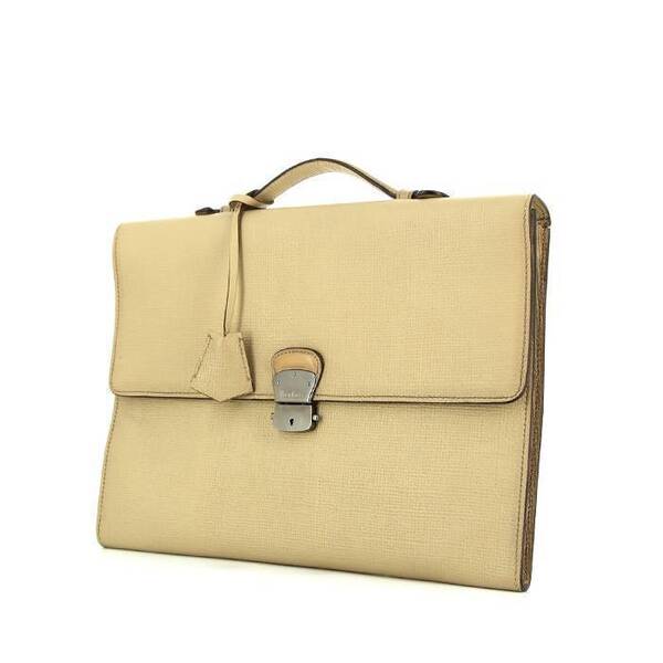  Berluti E'suo Briefcase In Beige Leather 
