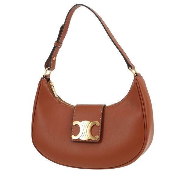  Celine Ava Triomphe Handbag In Brown Leather 