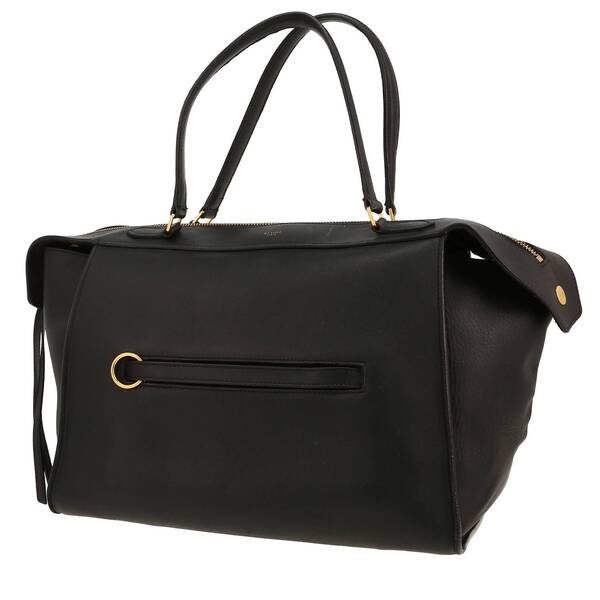  Celine Ring Handbag In Black Leather 