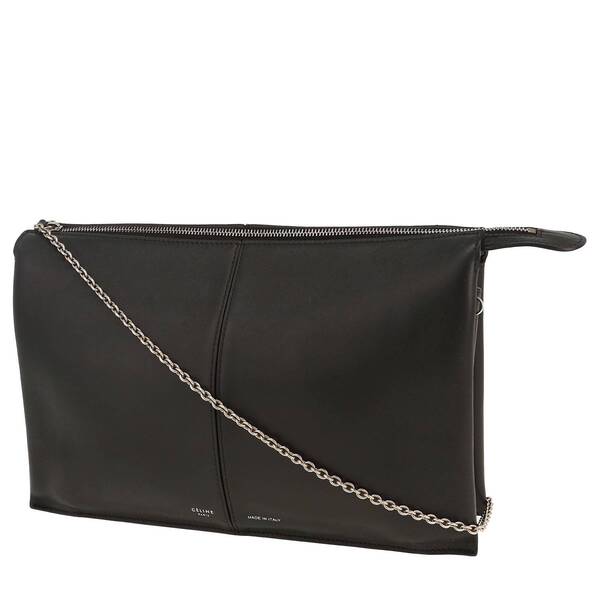  Celine Shoulder Bag In Black Leather 