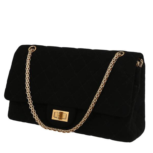  Chanel Chanel 2.55 Handbag In Black Canvas 