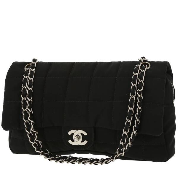  Chanel Timeless Handbag In Black Nylon 