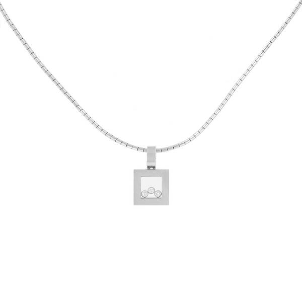  Chopard Happy Diamonds Pendant In White Gold And Diamonds 