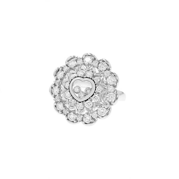  Chopard Happy Diamonds Ring In White Gold And Diamonds 