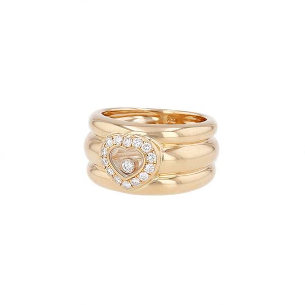  Chopard Happy Diamonds Ring In Yellow Gold And Diamonds 