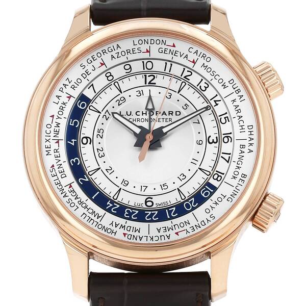  Chopard L.u.c Time Traveler One En Or Rose Ref: 161942-5001 In Pink 