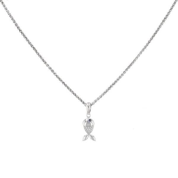  Chopard Pendant In White Gold, Sapphire And Diamonds 