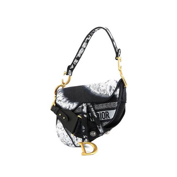  Dior Saddle Handbag In Blue Canvas 