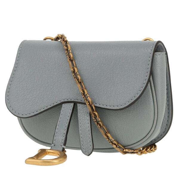  Dior Saddle Micro Shoulder Bag In Blue Leather 