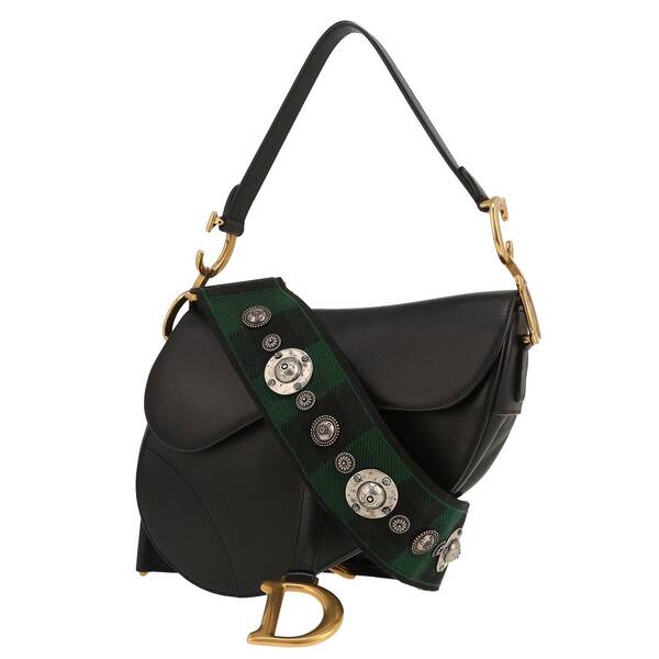  Dior Saddle Shoulder Bag In Black Leather 