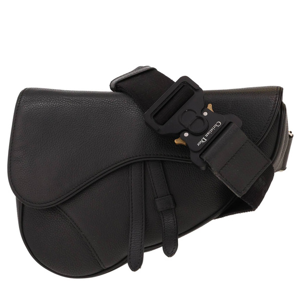  Dior Saddle Shoulder Bag In Black Leather 