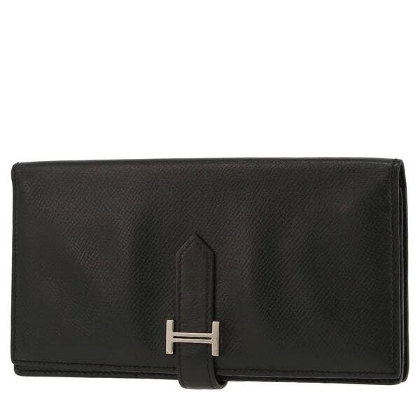  Hermès Bearn Wallet In Black Epsom Leather 