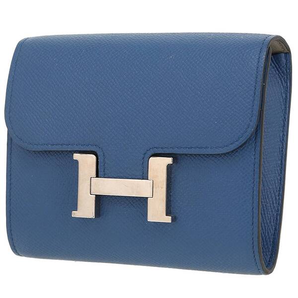 Hermès Constance Wallet Wallet In Blue Epsom Leather 