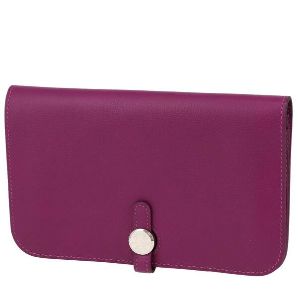  Hermès Dogon Wallet In Purple Anemone Swift Leather 