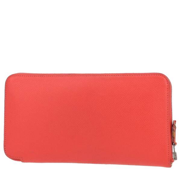  Hermès Silk In Wallet In Red Leather 