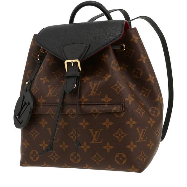  Louis Vuitton Backpack In Brown Monogram Canvas And Black Grained 