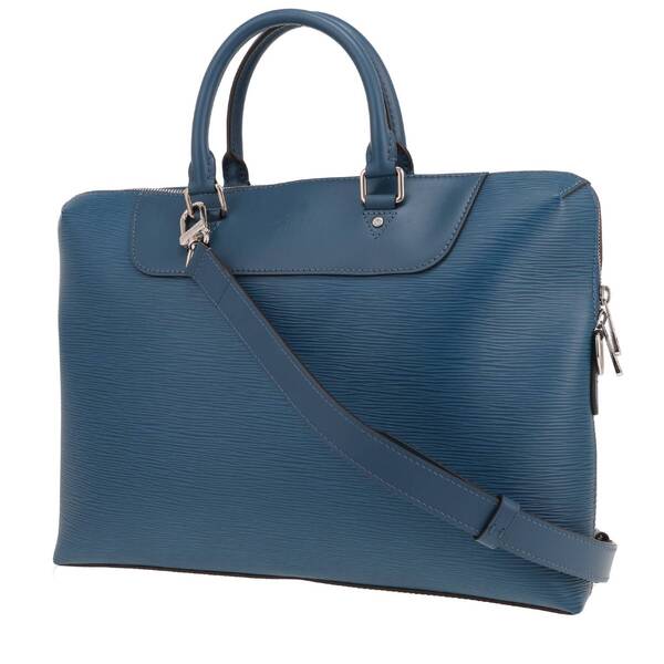  Louis Vuitton Briefcase In Blue Epi Leather 